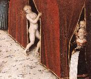 CRANACH, Lucas the Elder The Fountain of Youth (detail)  215 oil painting artist